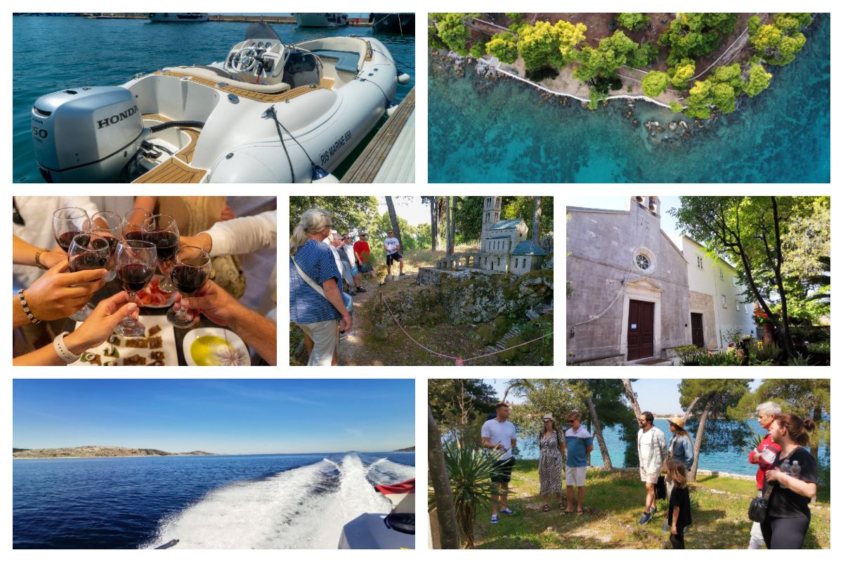 Private speedboat tour Zadar with food, olive oil & wine tasting – Ugljan, Ošljak, Galevac monastery and turquoise bays